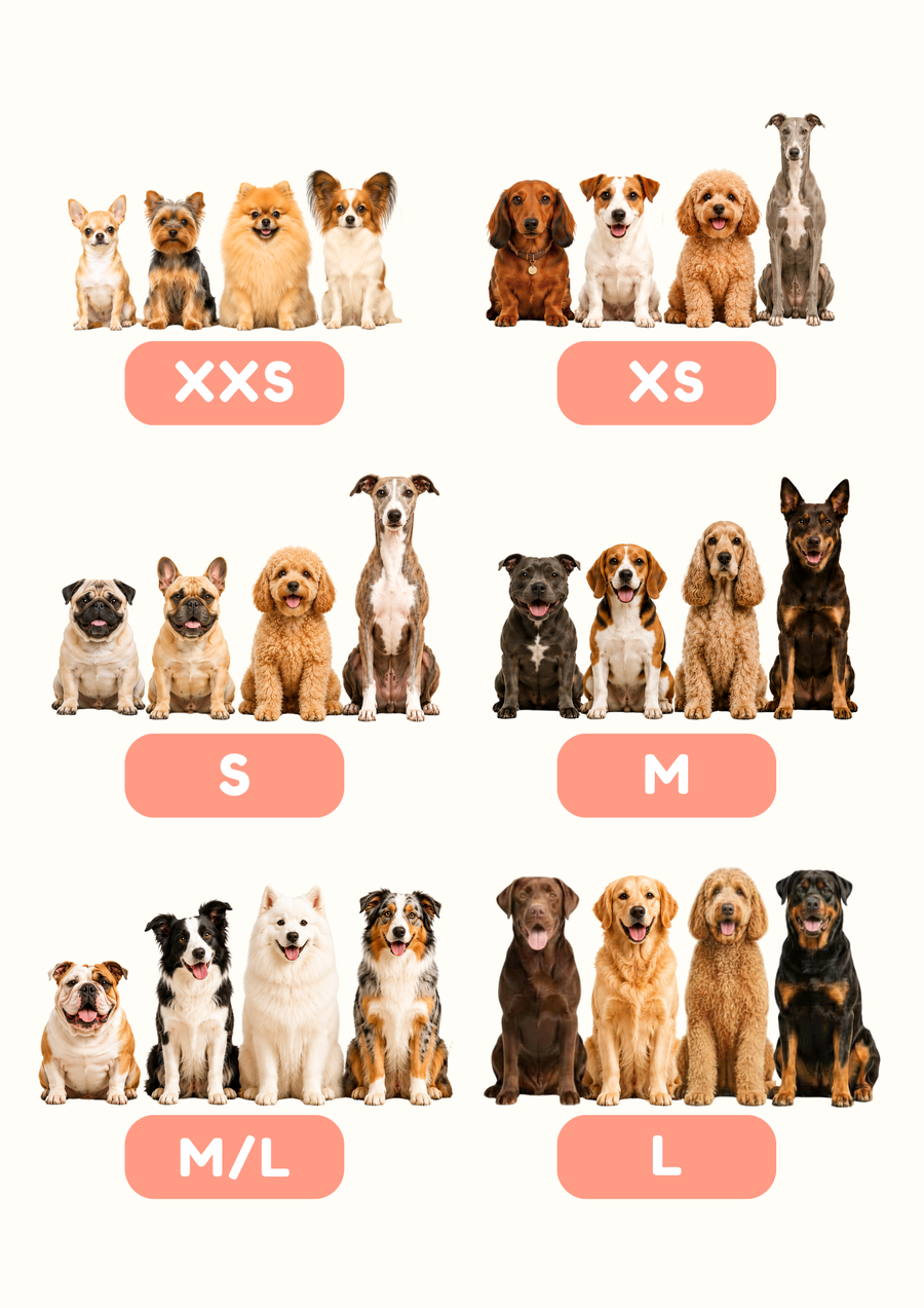 Most customers choose the right size from our sizing guidelines.